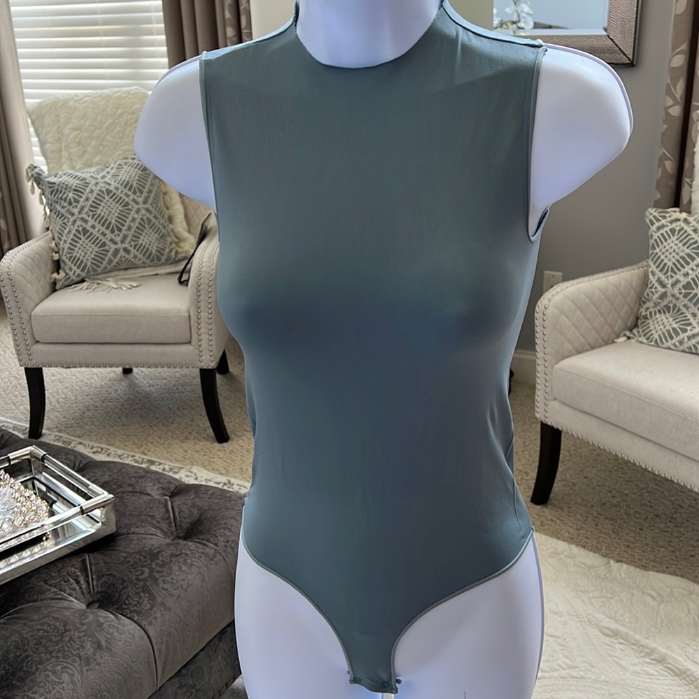SKIMS Sleeveless Bodysuit in Slate Blue
